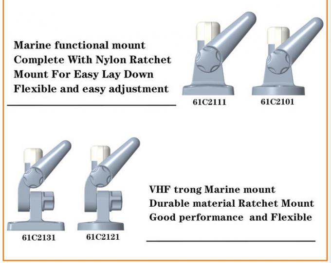 156MHz 50Ohm Omni Directional VHF Marine Antenna Ratchet Mount 60c2103