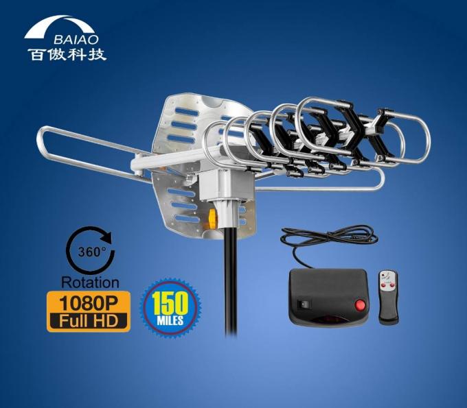 Motorized Yagi UHF Amplified Digital HDTV Antenna With 360 Degree Rotation 0