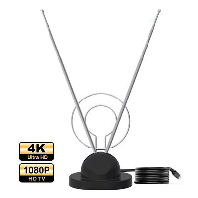 Indoor high gain hf/vhf/uhf TV Antenna multi-band 4k free digital telescopic Aerial Signal Booster Digital Home TV Anten