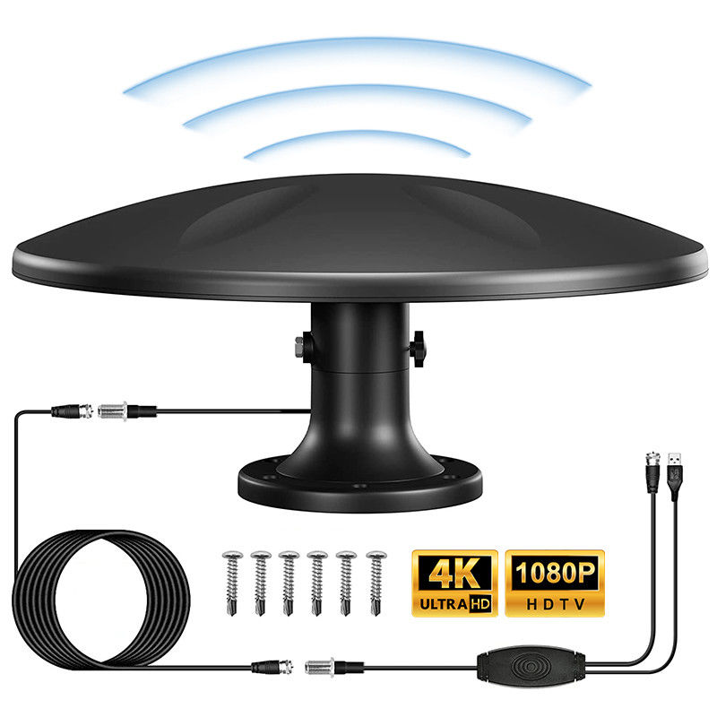 Long Range RV TV Antenna Outdoor, Amplified Digital HD TV Antenna for RV Trailer Truck Motorhome