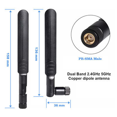 2.4GHz 5.8GHz Dual Band Wireless Wifi Antenna Omni SMA Male External antenna long range 8dBi Gain Communication antennas