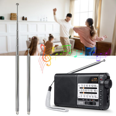 7 Sections Telescopic 74cm AM FM Antenna Portable Radio Antenna Compatible with Indoor Portable Radio Home Stereo Receiv