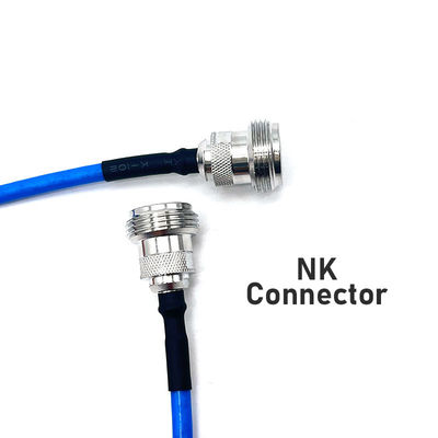 NK Connector to NK Connector Blue coaxial RF cable all copper High Temperature High frequency communication male signal