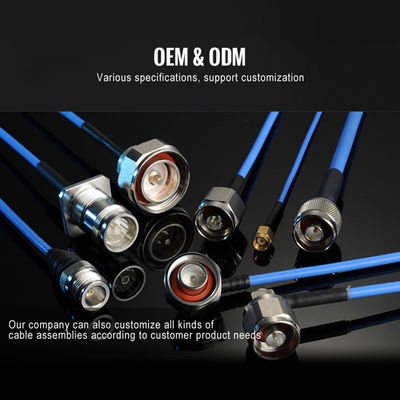 NK Connector to NK Connector Blue coaxial RF cable all copper High Temperature High frequency communication male signal