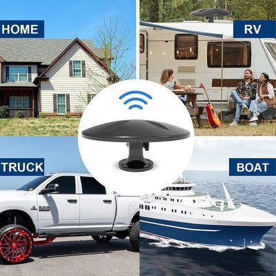 Smart TV aerial 360 reception signal for Camping, Digital Campervan Motorhome Truck travel antenna tv RV HDTV Antenna