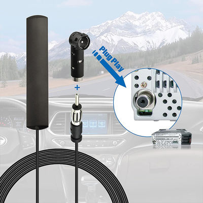 DIN Plug Adhesive Patch Automobile Car hidden AM FM Radio Antenna for Vehicle Truck Stereo Receiver Head Unit