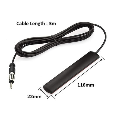 DIN Plug Adhesive Patch Automobile Car hidden AM FM Radio Antenna for Vehicle Truck Stereo Receiver Head Unit