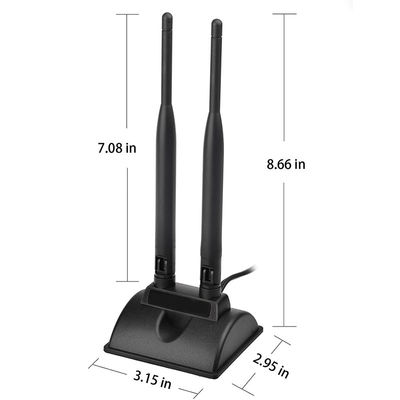 2.4GHz 5GHz Dual Band aerial Wireless WiFi Communication Antenna SMA Magnet Base for PCI-E Network Card USB Adapter Router