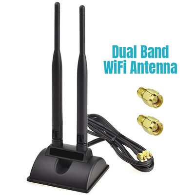 2.4GHz 5GHz Dual Band aerial Wireless WiFi Communication Antenna SMA Magnet Base for PCI-E Network Card USB Adapter Router