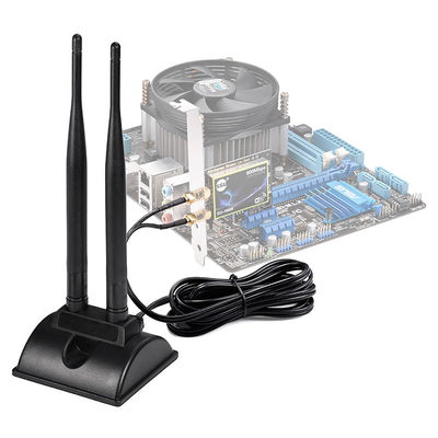 2.4GHz 5GHz Dual Band aerial Wireless WiFi Communication Antenna SMA Magnet Base for PCI-E Network Card USB Adapter Router