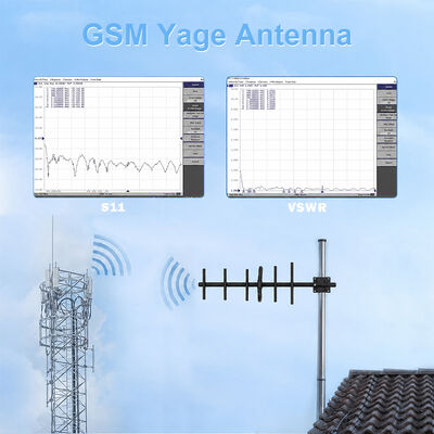 GSM Yagi Antenna 9dBi High Gain Outdoor 3G 4G Yagi Antenna Vertical/Horizontal Polarization for Cellular Signal Boosting