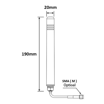 New Design Outdoor IP68 Waterproof Screw Mount Cabinet Antenna High Gain 5G 4G LTE GSM 3G Full Band Omni Cellular Antenna Rubber