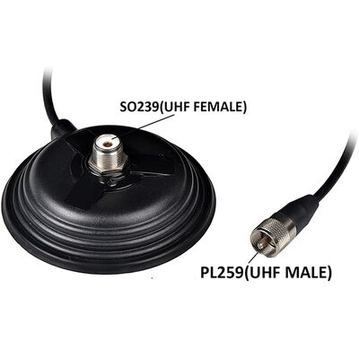 11CM Large Suction Cup Car Radio Antenna Magnet Base, 30.8lbs High Pull Strength Magnet Mount for VHF UHF HF Ham Radio Antennas