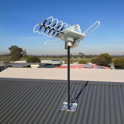 150 Mile Outdoor Yagi Antenna Motorized 360 Degree Rotation OTA Amplified