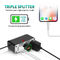 OEM 2Usb Car Mobile Phone Charger 3.0 Qc With Cable
