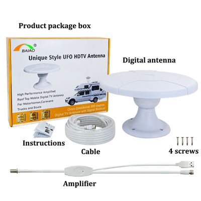 Customized 3-4dBi Omnidirectional Rv Television Antenna Motor Home Tv Antenna