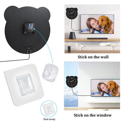 FCC REACH 150 Miles Range Digital HDTV Antenna Square Clock Type